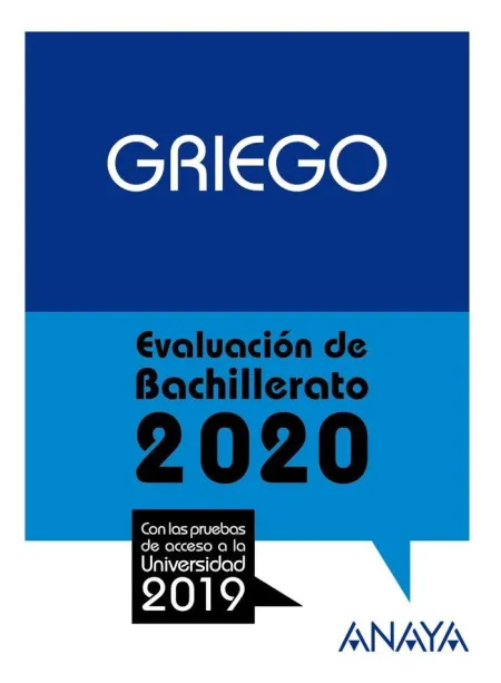 Griego. selectividad 2020 Evaluación Bachillerato