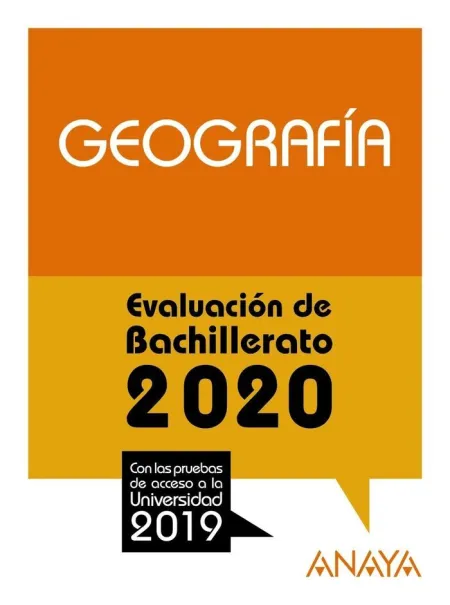 Geografía. selectividad 2020 Evaluación Bachillerato