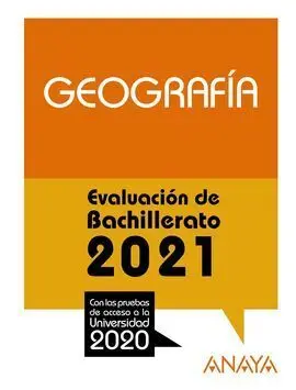 2021 Geografia Evaluacion de Bachillerato