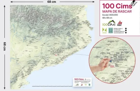 100 Cims - Mapa de Rascar (1:400000)