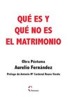 QUE ES Y QUE NO ES EL MATRIMONIO