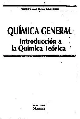 Química General. Introducción a la Química Teórica