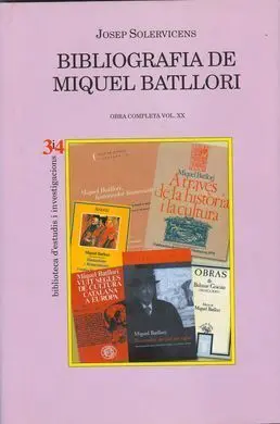 Bibliografia de Miquel Batllori