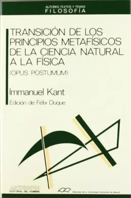 Transición de los Principios Metafísicos de Ciencia Natural Física