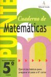 PUENTE - CUADERNO DE MATEMÁTICAS - 5º ED. PRIM.