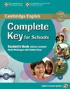 COMPLETE KEY FOR SCHOOLS. STB + CD-ROM.ENGLISH FOR SPANISH SPEAKERS (WITHOUT ANSWERS)