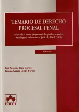 Temario de Derecho Procesal Penal