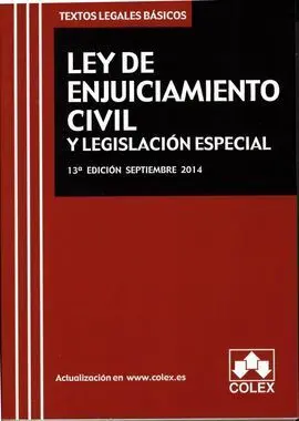 Ley de Enjuiciamiento Civil y Legislacion Especial (13ª Ed. )