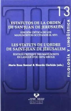 Estatutos de la Orden de San Juan de Jerusalén - les Statuts de L'ordre de Saint