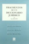 FRAGMENTOS DE UN DICCIONARIO JURÍDICO