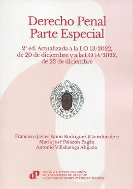 Derecho Penal. Parte Especial 2023.