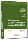 Conclusiones del Xi Curso Régimen Jurídico de Euniversidades