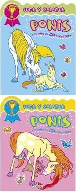 Pega y Colorea Ponis (2 Títulos)
