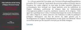 Public Authorities And The Training Of Religius Personnel In Europe
