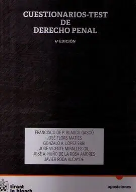 Cuestionarios Test de Derecho Penal