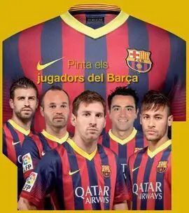 Pinta Els Jugadors del Barça