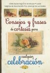 CONSEJOS Y FRASES DE CORTESIA PARA CUALQUIER CELEBRACION