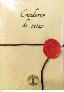 Libreta Artesanal. Pergamino Lacre