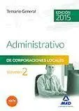Temario 2. Administrativo Corporaciones Locales (Ed. 2015)