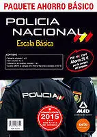 Escala Básica Policía Nacional 2015. Temario 1 y 2 Test 1 y 2 + Simulacros 1 y 2 (Total 6 Tomos)
