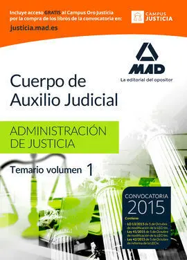 Temario 1. Cuerpo Auxilio Judicial Admon Justicia