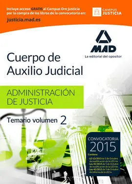 Temario Cuerpo de Auxilio Judicial de la Administración de Justicia