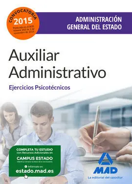 Auxiliar Administrativo de la Administración General del Estado. Ejercicios Psicotécnicos
