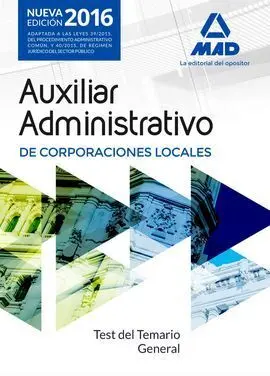 Test del Temario Auxiliares Corporaciones Locales
