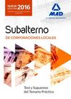 SUBALTERNO DE CORPORACIONES LOCALES. TEST Y SUPUESTOS DEL TEMARIO PRÁCTICO