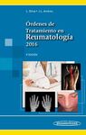 ÓRDENES DE TRATAMIENTO EN REUMATOLOGÍA 2016