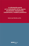 INFORMACION PREVIA EN LA CONTRATACION DE LOS SEGUROS DE PERSONAS: TRANSPARENCIA,