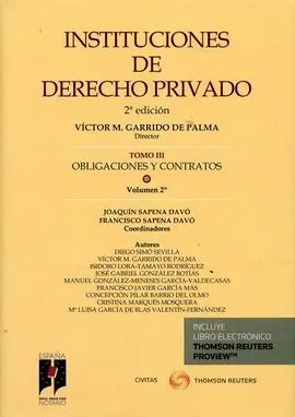 Instituciones de Derecho Privado 2'Ed Tomo Iii Vol. 2: Obligaciones y Contrato