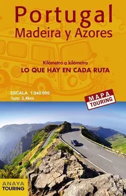 Mapa de Carreteras de Portugal, Madeira y Azores 1:340. 000 - (Desplegable)