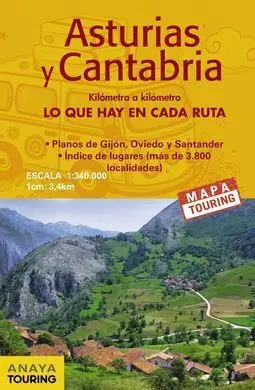 Asturias y Cantabria. Mapa Carreteras