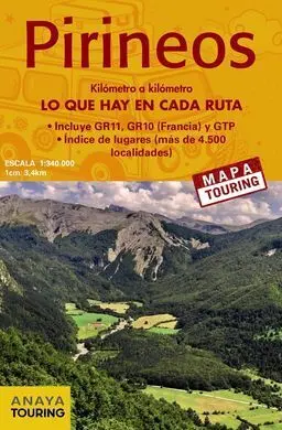 Mapa de los Pirineos