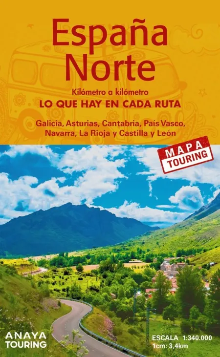 Mapa Carreteras España Norte (Desplegable)