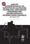 ANÁLISIS INTERPRETATIVO DE LOS SUPUESTOS DE CALIFICACIÓN CULPABLE DEL CONCURSO D