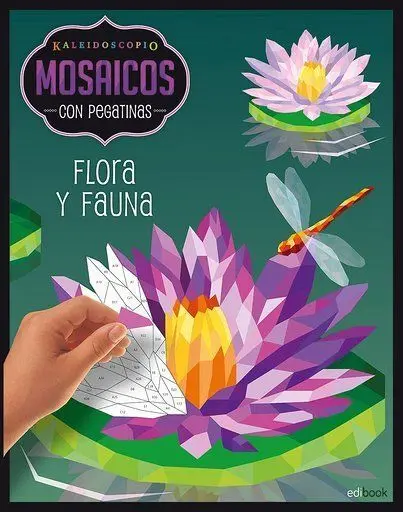 Kaleidoscopio- Mosaicos con Pegatinas para Adultos- Flora y Fauna