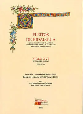 Pleitos de Hidalguía que se Conservan en el Archivo de la Real Chancillería de V