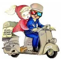Olga y Jorge en Vespa Ferrandiz