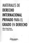 MATERIALES DE DERECHO INTERNACIONAL PRIVADO PARA EL GRADO EN DERECHO