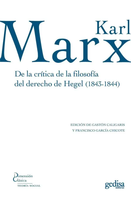 De la Crítica de la Filosofía del Derecho de Hegel