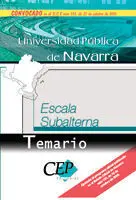 Universidad Pública de Navarra. Escal Subalterna. Temario