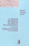 SINGULAR REFUNDICIÓN DEL DERECHO DE LA INSOLVENCIA