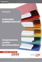 Auxiliares Administrativos Corporaciones Locales de Extremadura. Temario