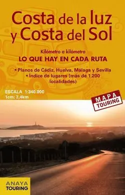 Mapa de Carreteras de la Costa de la Luz y la Costa del Sol (Desplegable), Escal