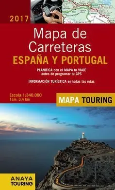 Mapa de Carreteras de España y Portugal 1:340. 000, 2017