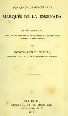 Don Cenon de Somodevilla Marqués de la Ensanada
