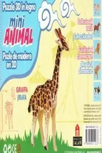 Jirafa Mini Animal Puzle de Madera en 3D