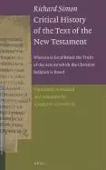 New Testament Tools, Studies Vol. 43 (Richard Simon Critical... )